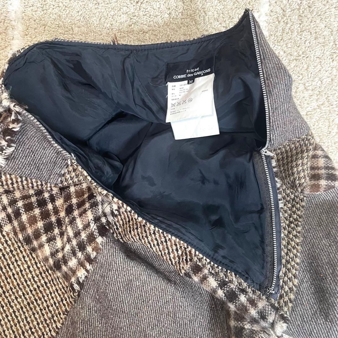 tricot COMME des GARCONS パッチワークスカート　フレア