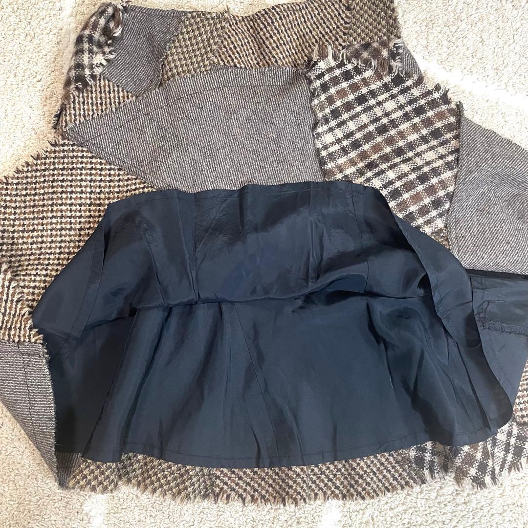 tricot COMME des GARCONS パッチワークスカート　フレア