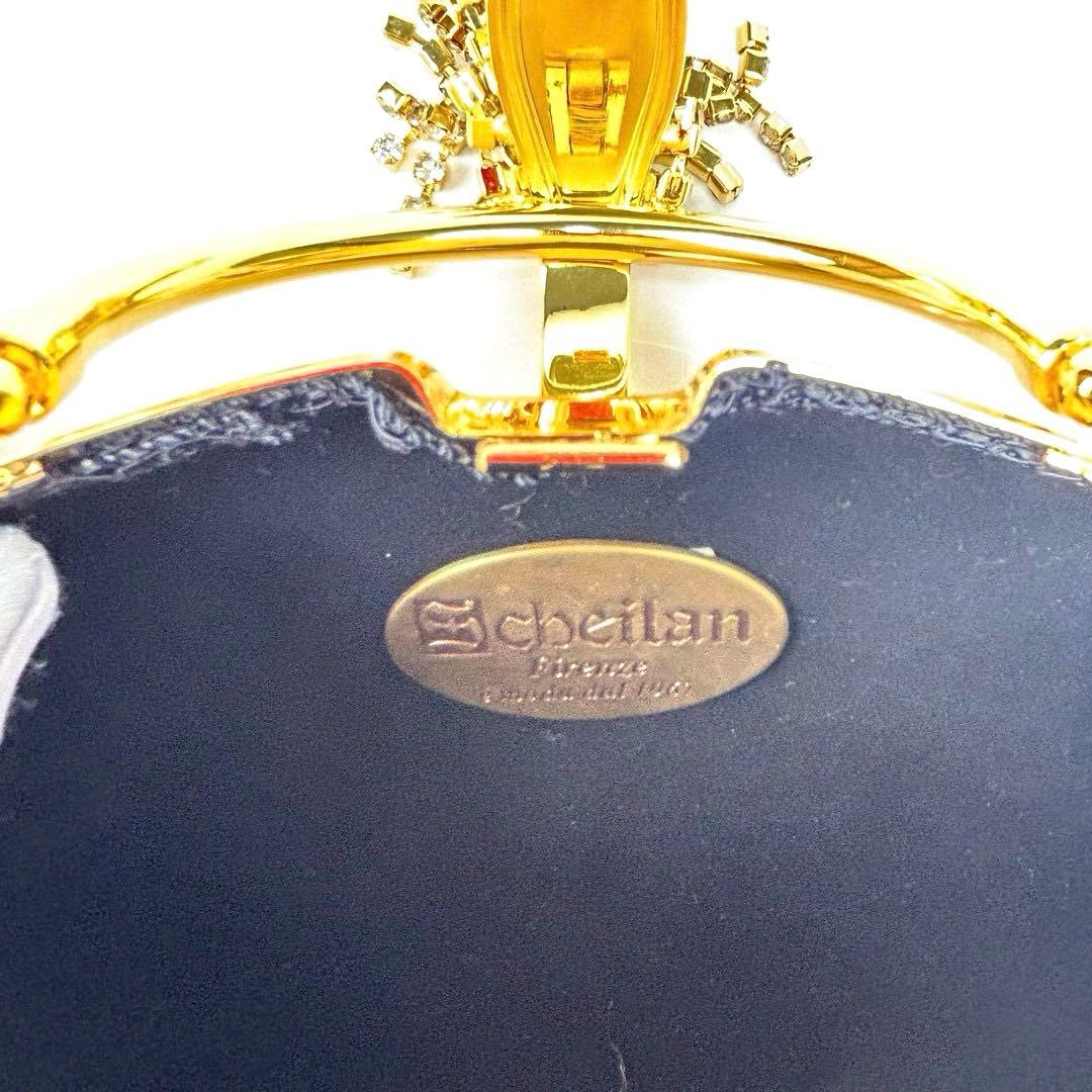 【極美品】シェイラン パーティーバッグ ゴールド ハンドバッグ チェーンバッグ