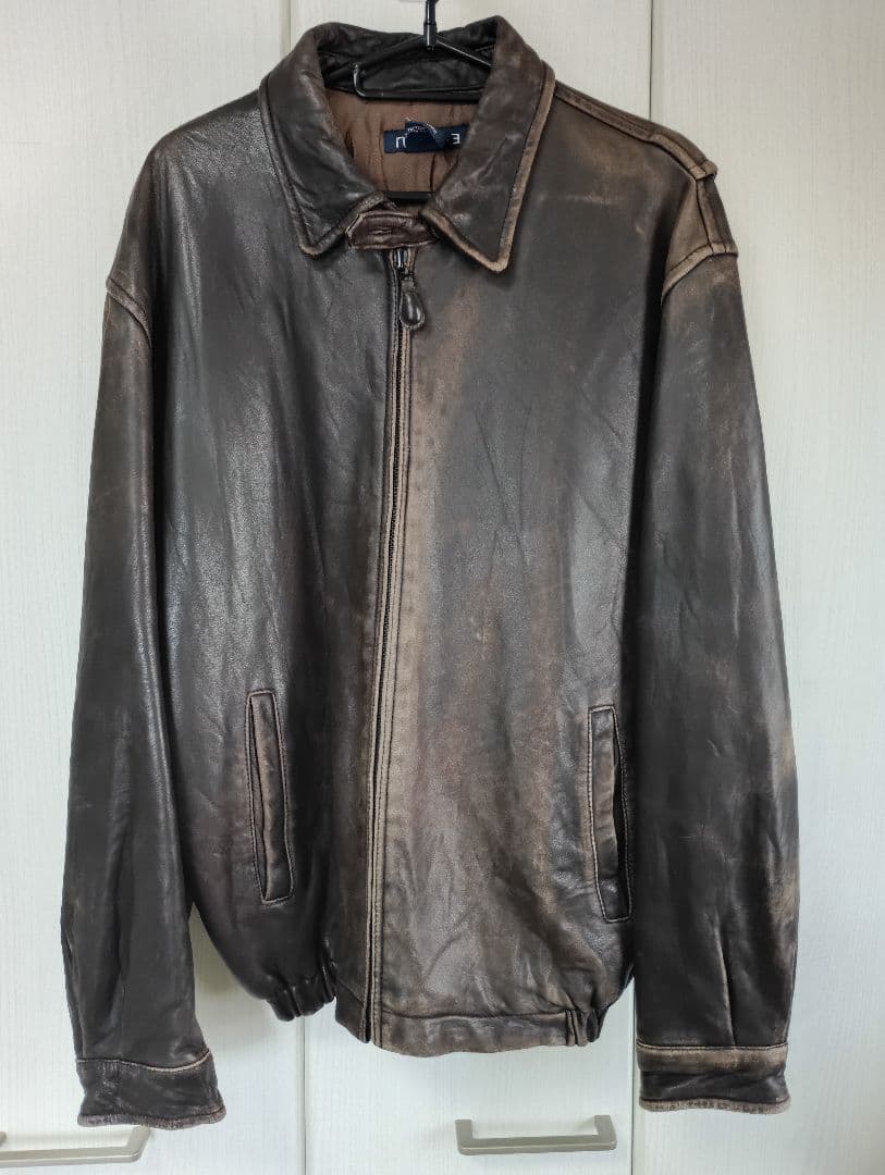 ノーティカ　ダークブラウン レザージャケット