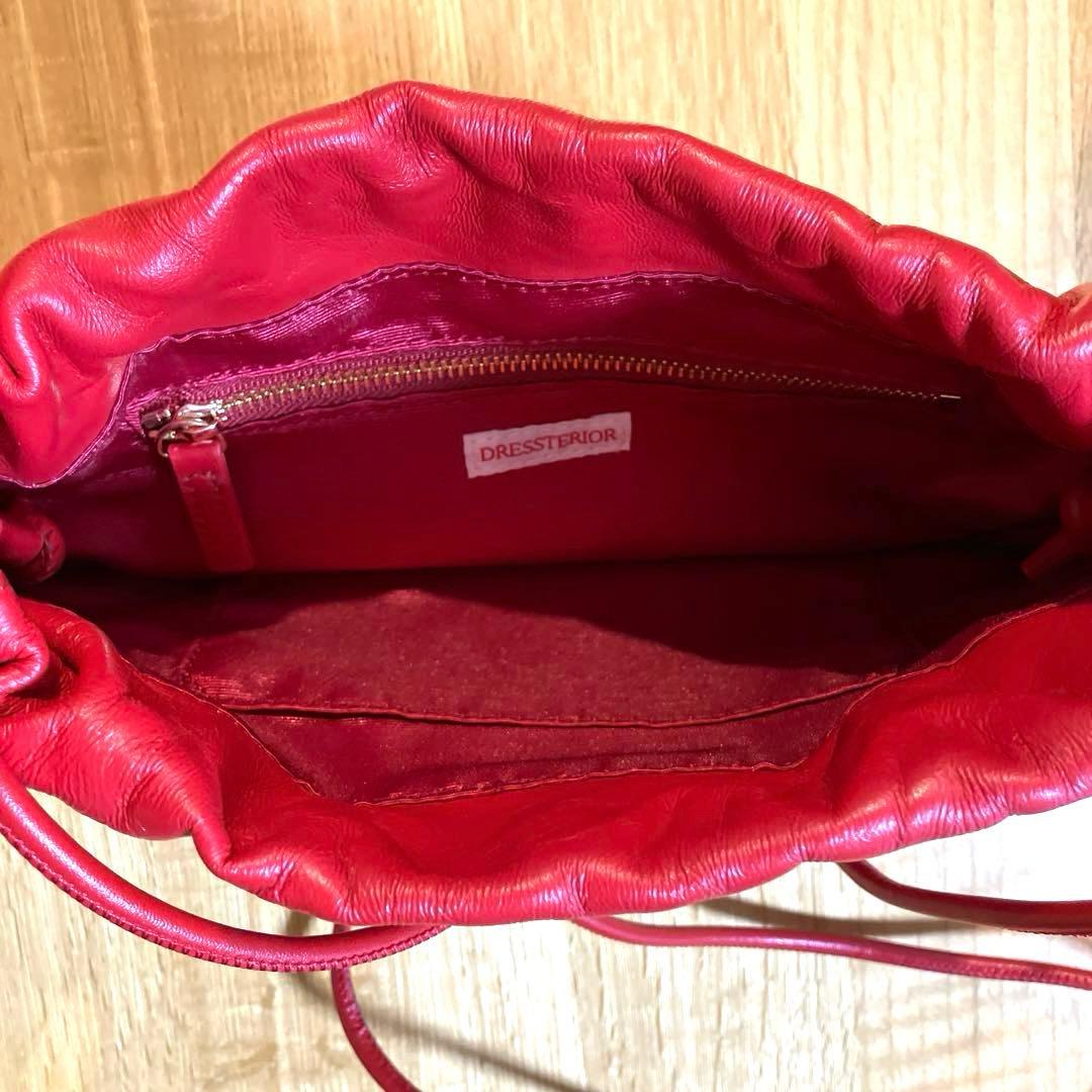 【新品未使用】ドレステリア ラムレザーバルーンバッグ 本革 タグ付き