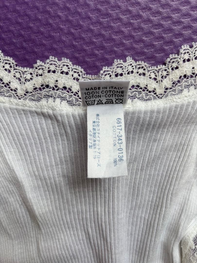 オスカリート コットン レース タンクトップ