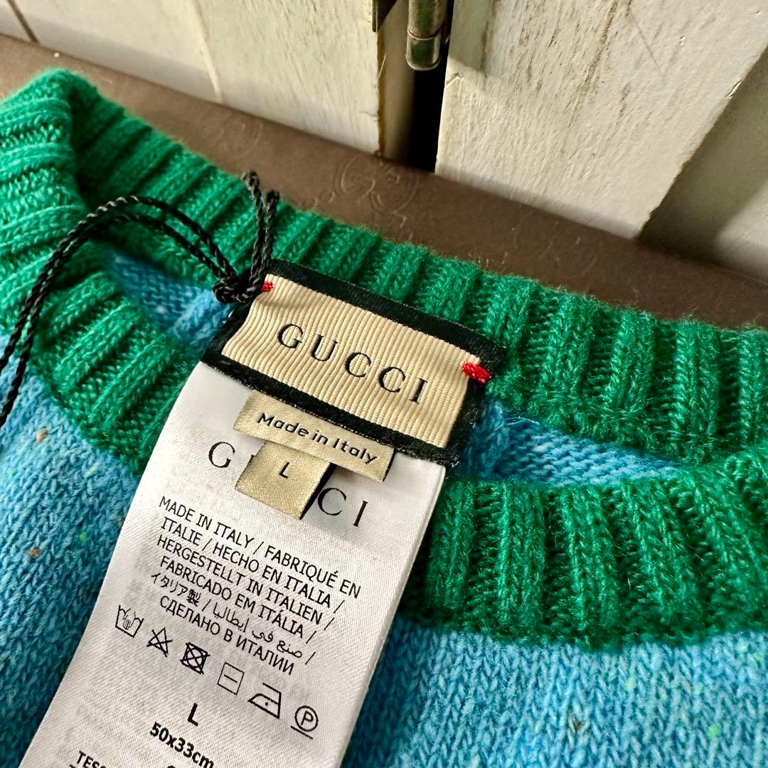 GUCCI グッチ 犬猫 ペット用服 ニット セーター イチゴ柄 Lサイズ