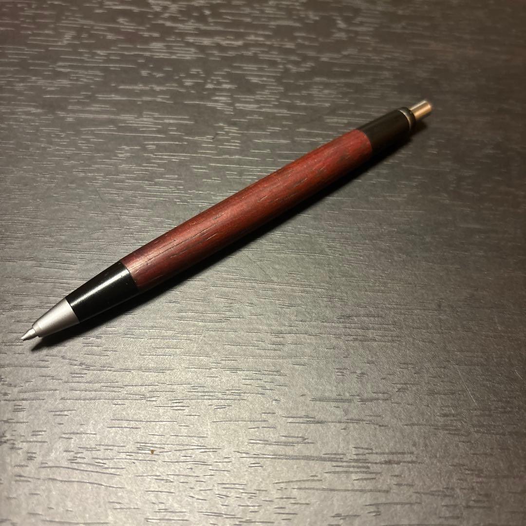野原工芸シャーペン 紅紫檀 旧型 固定口金