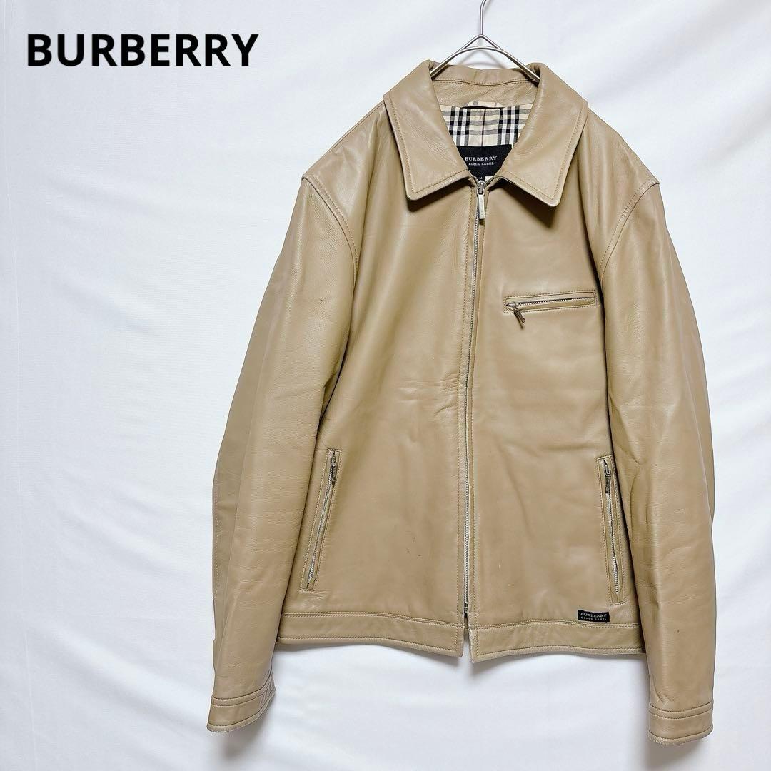 バーバリー　レザージャケット　羊革　三陽商会　羽織り　かっこいい　シンプル　大人