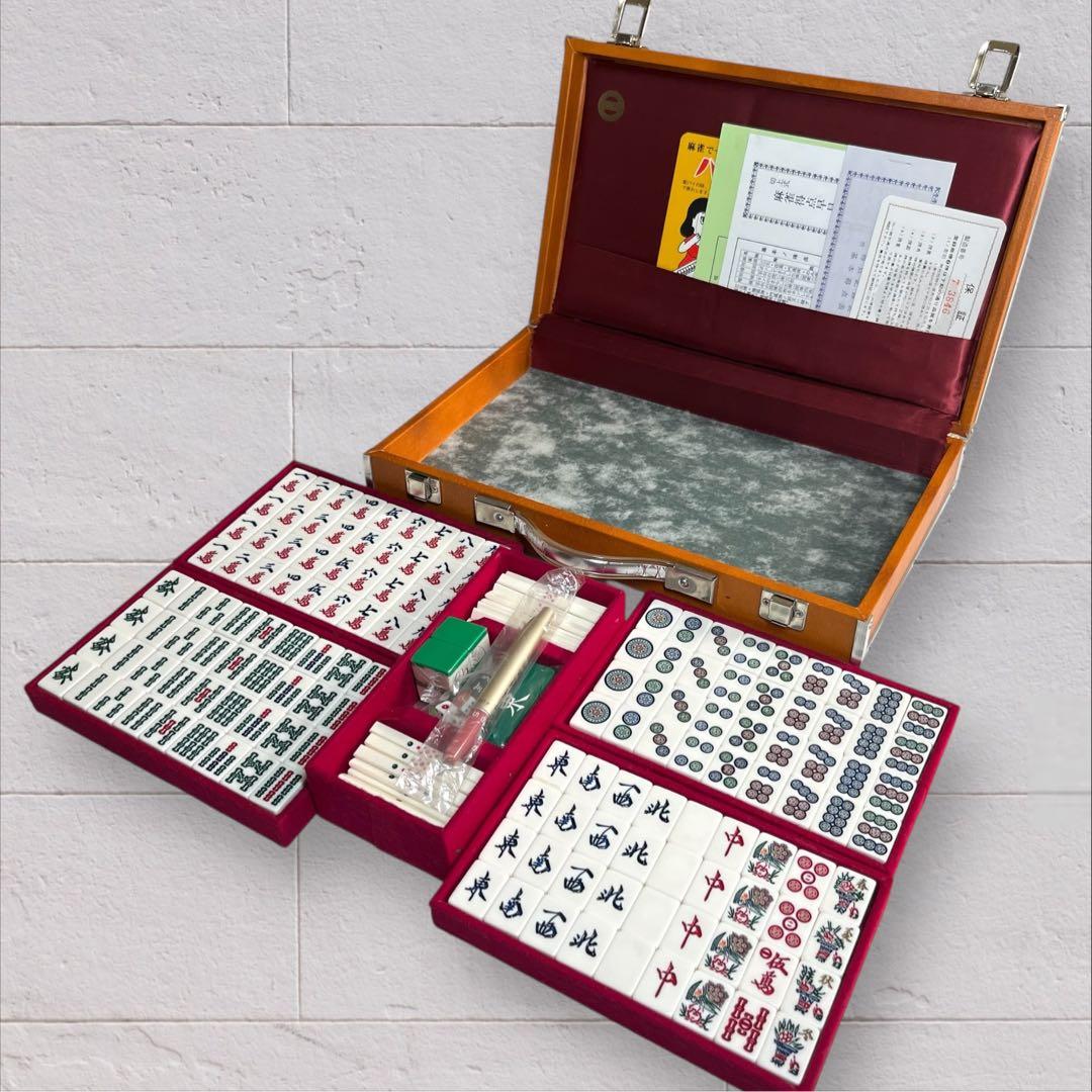 ミズノ丸一 背緑 金彩 トランプ類税 麻雀牌