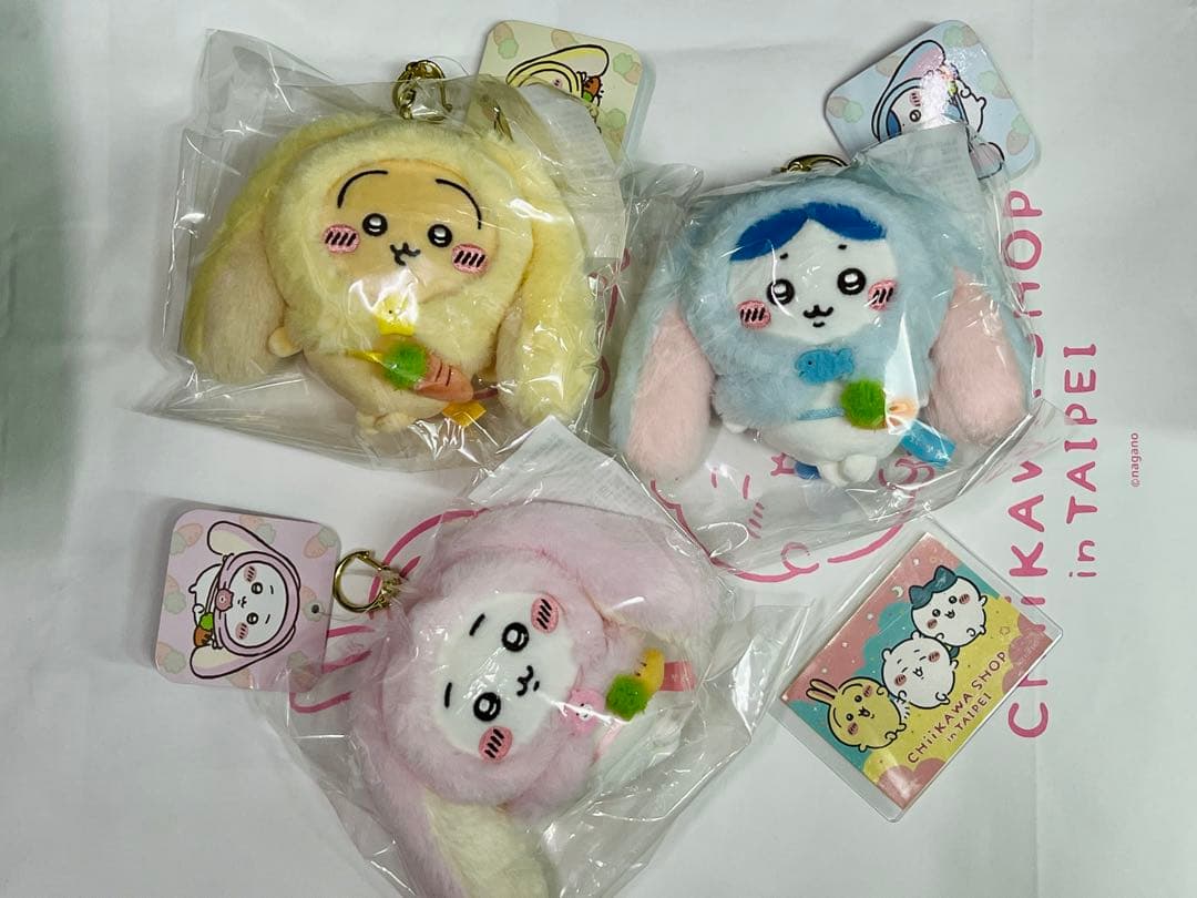 ちいかわ　うさぎ　ハチワレ　ロップイヤーなマスコット 台湾限定