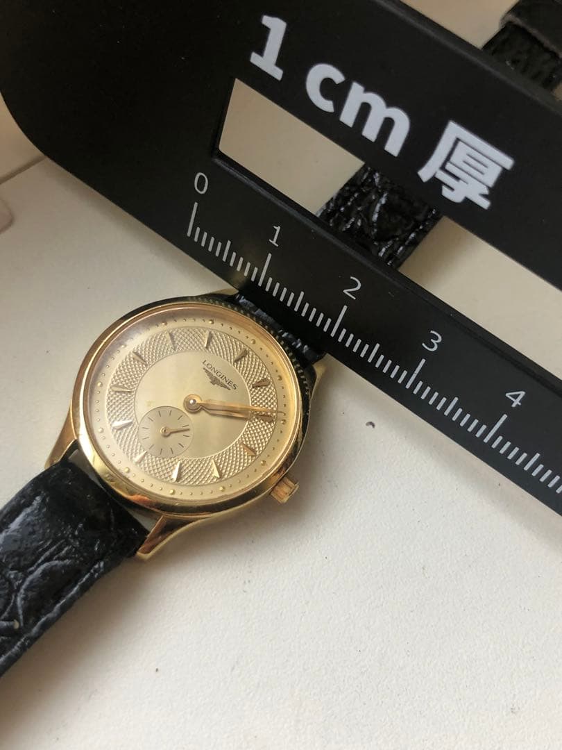 【美品】LONGINES ロンジン　スモセコ　電池新品　シルバー レザーベルト