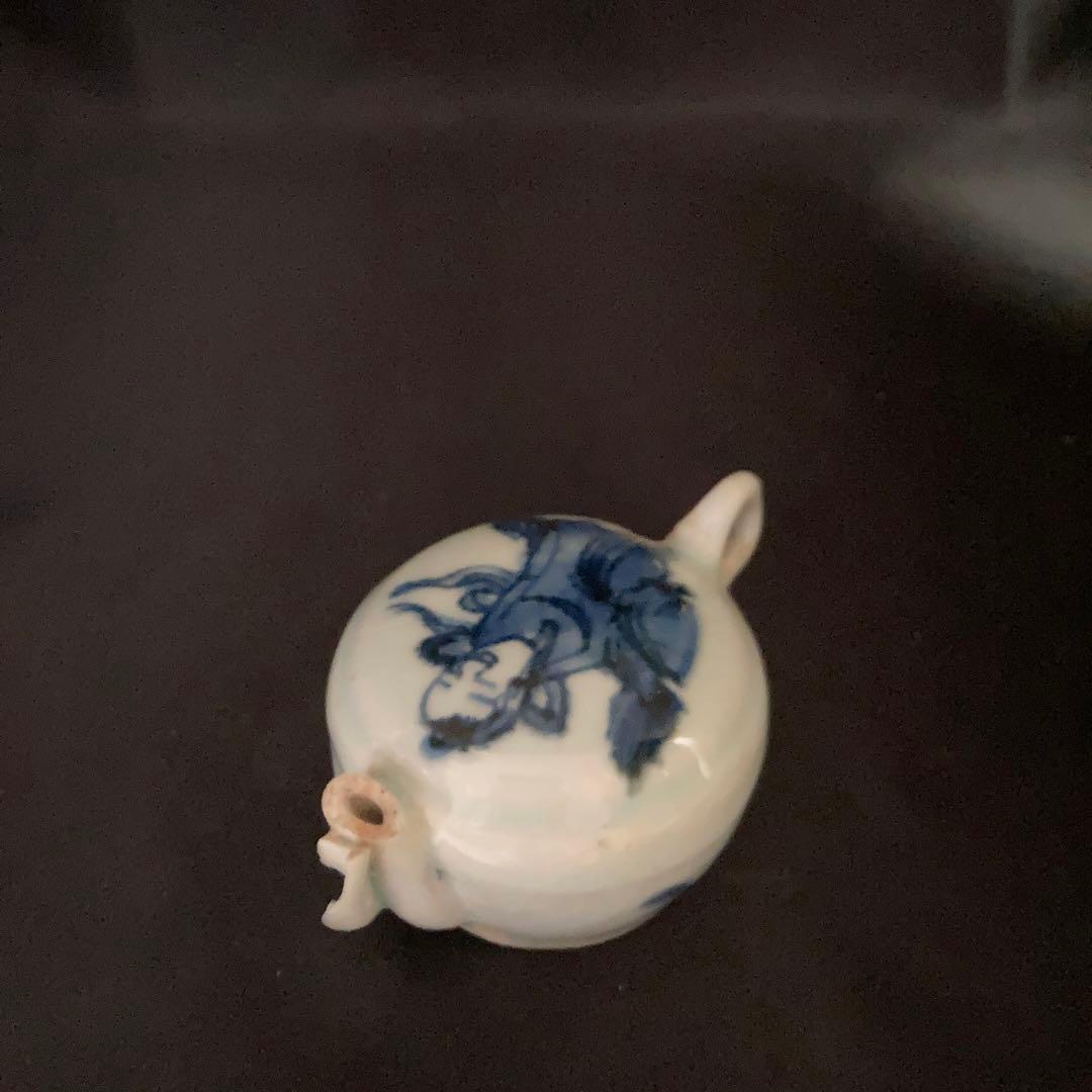 新年赤絵セール❗️【gallery三益】古染付鶴仙人紋水滴（明末時代）