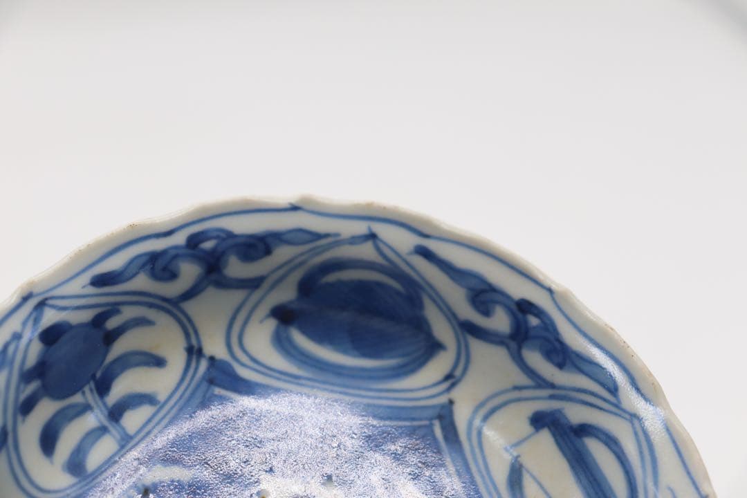 中国　明時代　染付小皿2点　芙蓉手　送料込み0605