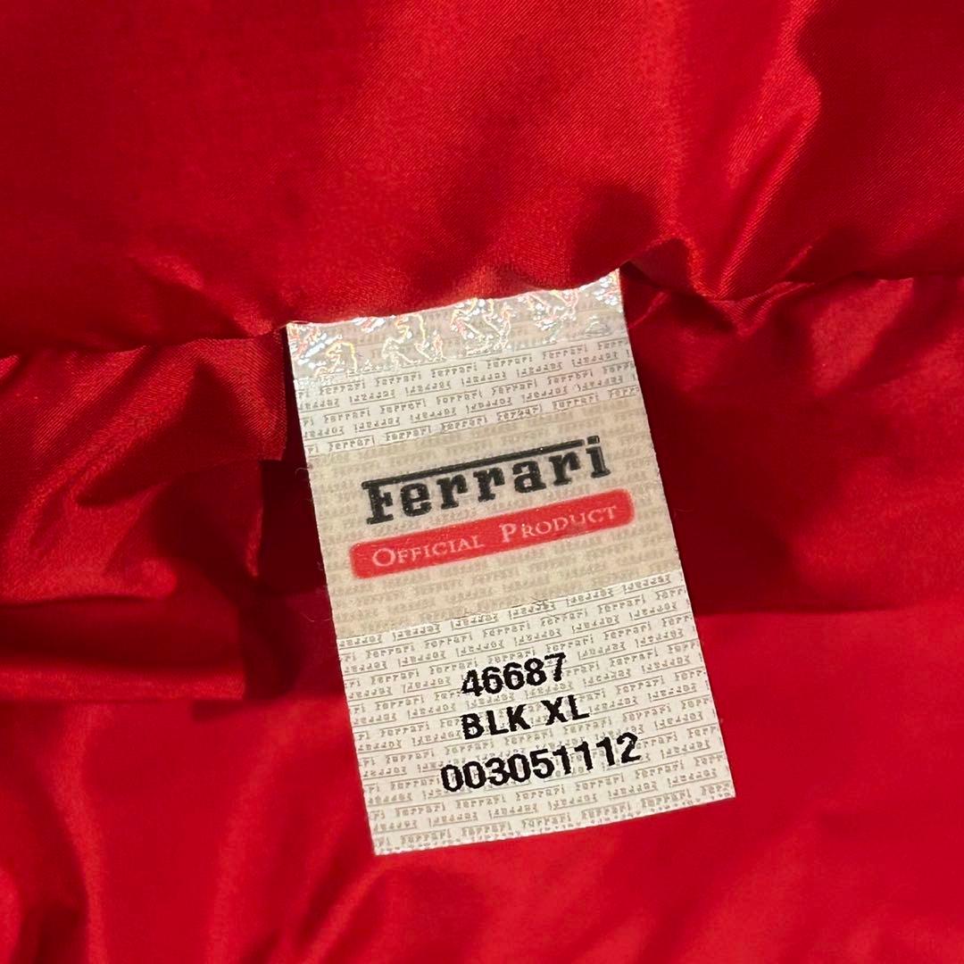Ferrariフェラーリ フルジップ ボンバージャケットブラック 中綿 XL