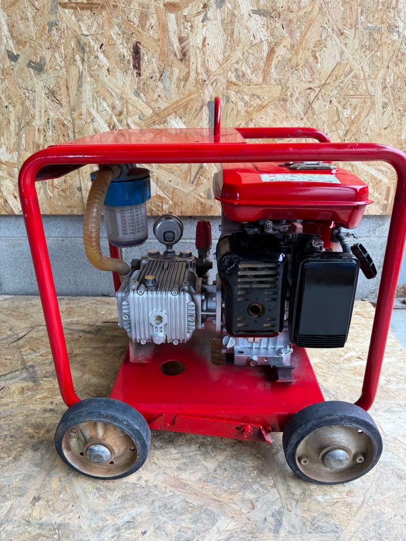 スーパー工業 高圧洗浄機 エンジンジェットポンプガンカチッとフルセット 即使用可