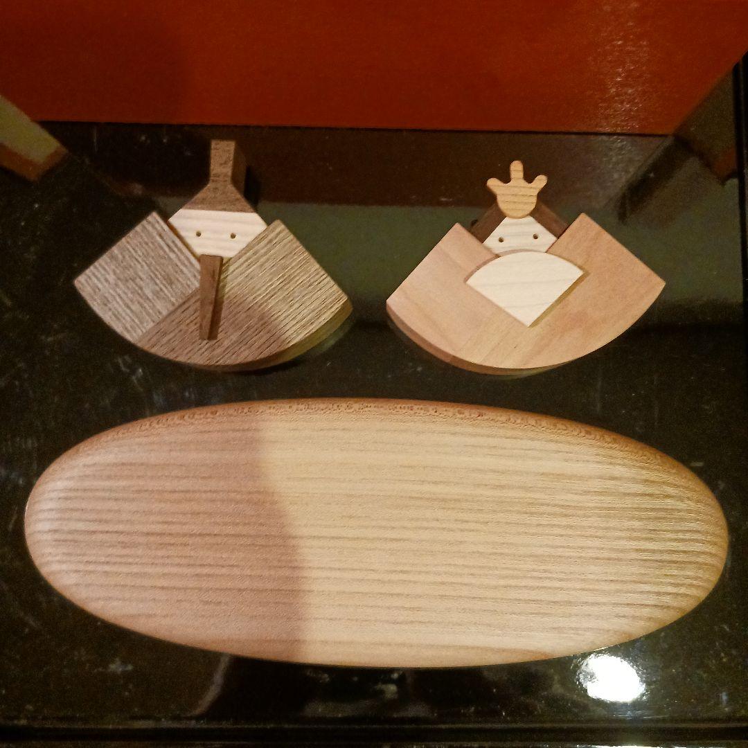 激レア 木製 雛飾り 雛人形 森林工芸館