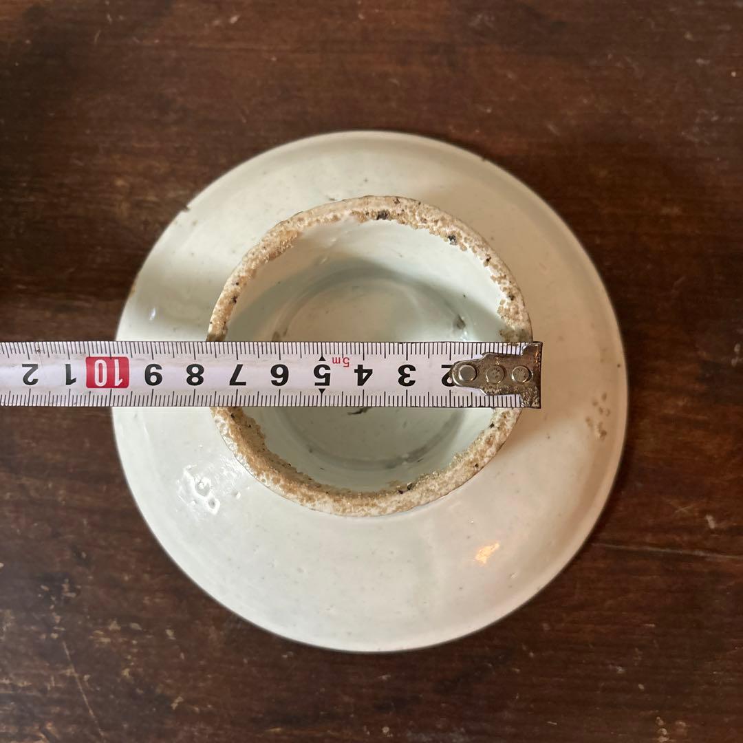 李朝染付祭器　台皿　その⑧ 白磁　古美術　アンティーク　朝鮮古陶磁　白洲正子