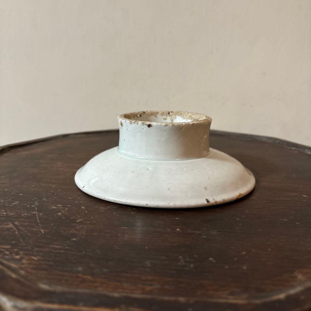 李朝染付祭器　台皿　その⑧ 白磁　古美術　アンティーク　朝鮮古陶磁　白洲正子