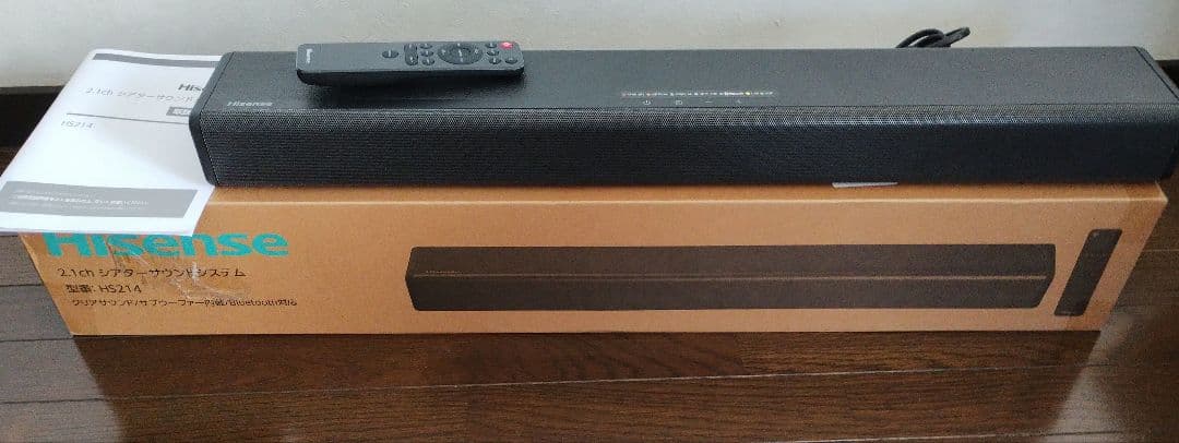 ハイセンス 2.1ch サウンドバー スピーカー HS214 サブウーファー内蔵