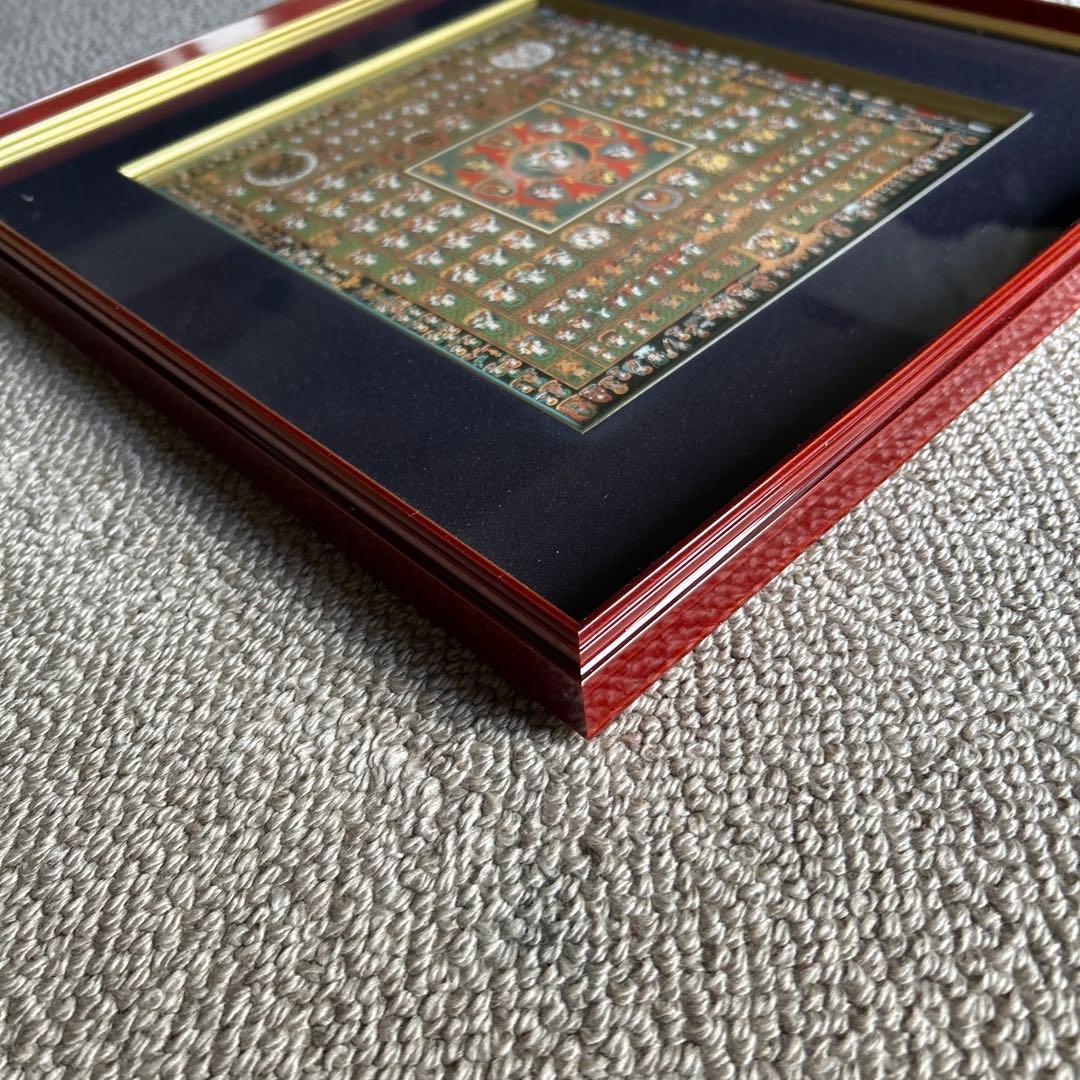 仏画 色紙 額装 2点セット　曼荼羅 仏教美術