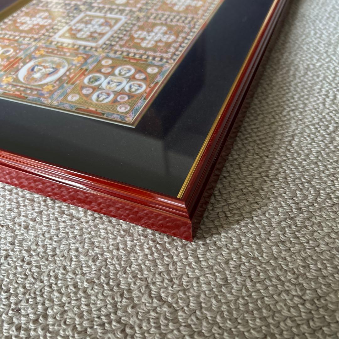 仏画 色紙 額装 2点セット　曼荼羅 仏教美術