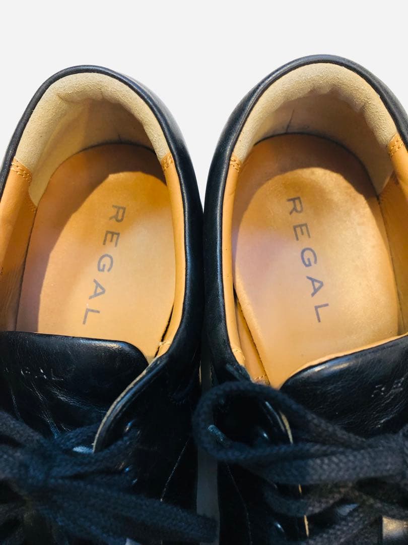 ★超美品★定価24,800円！リーガル レザースニーカー 本革 ブラック27EE