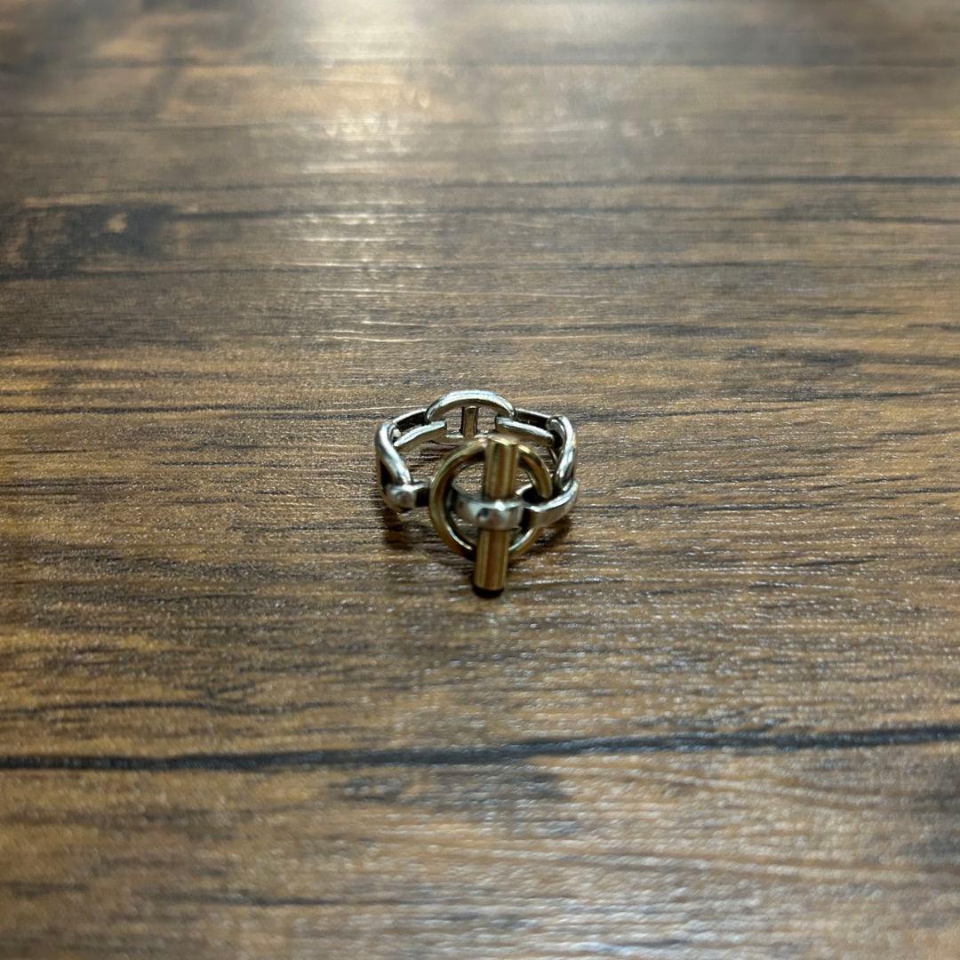 【HERMES】シェーヌダンクル コンビ リング Vintage　※即購入お断り