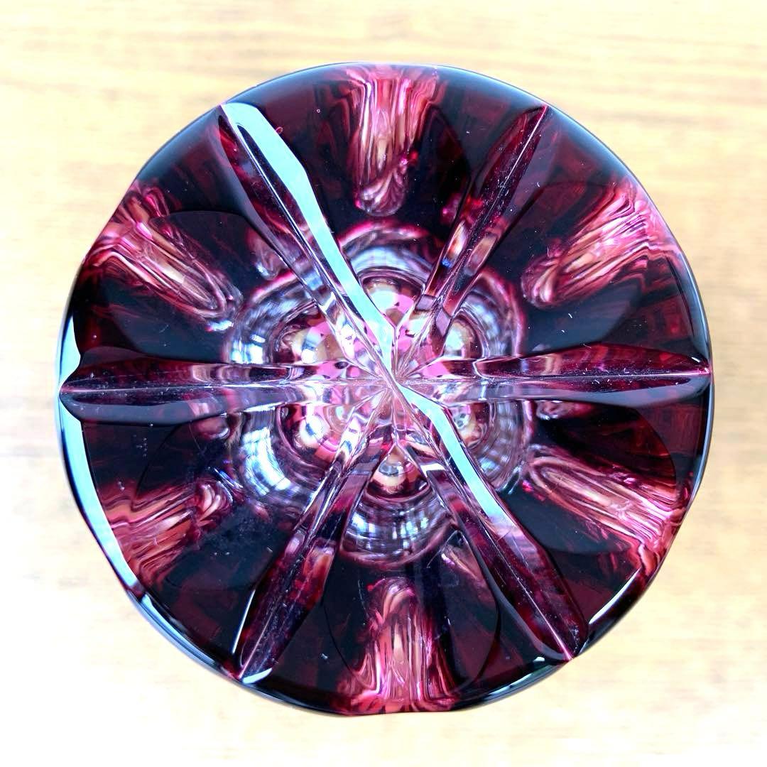 新品 ドイツ製 ドレスデン クリスタル ガラス 切子 花瓶 フラワーベース