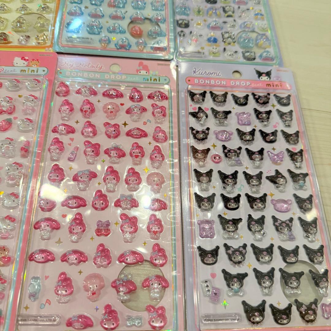 【正規品 新品】サンリオ ボンボンドロップシールミニ 8種コンプ