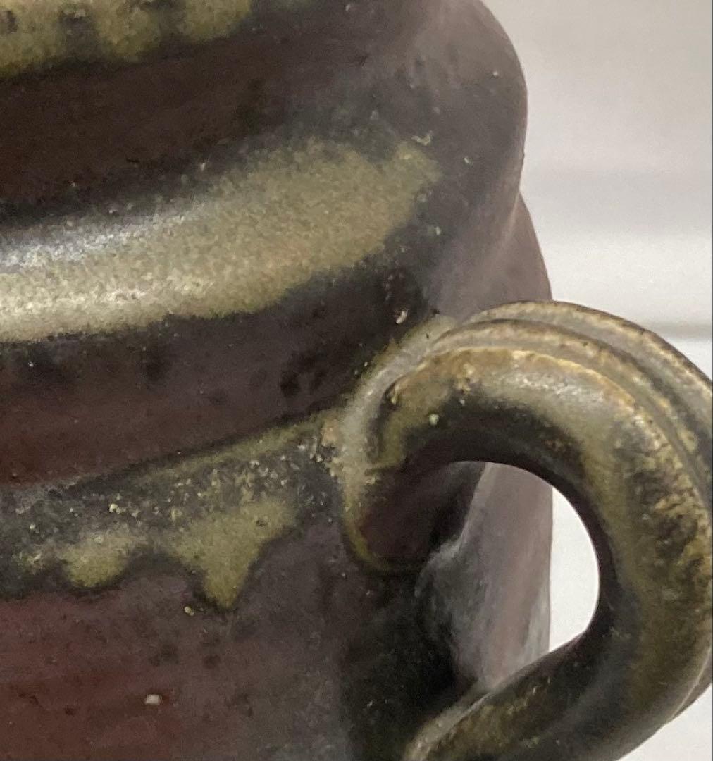 B457b「備前 花入」紀文春造　共布共箱　伊部　備前焼　日本六古窯