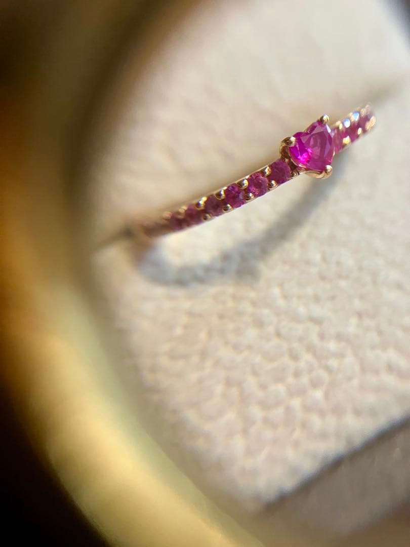 ネ*コ様 1月3日までの出品です＊ソ付＊K18PGルビー＆ピンクサファイアリング