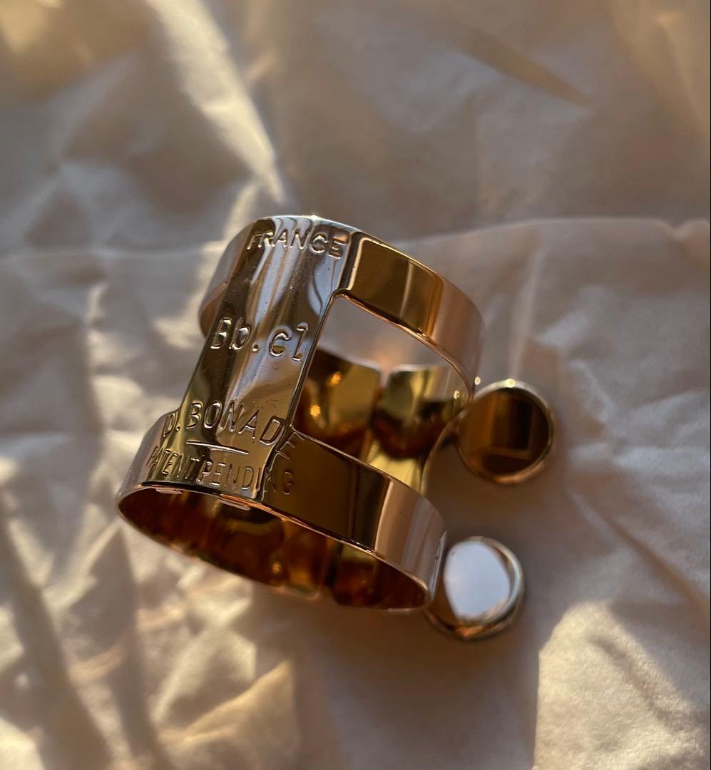 BUZZ B♭クラリネットリガチャー ピンクゴールド R キャップ付