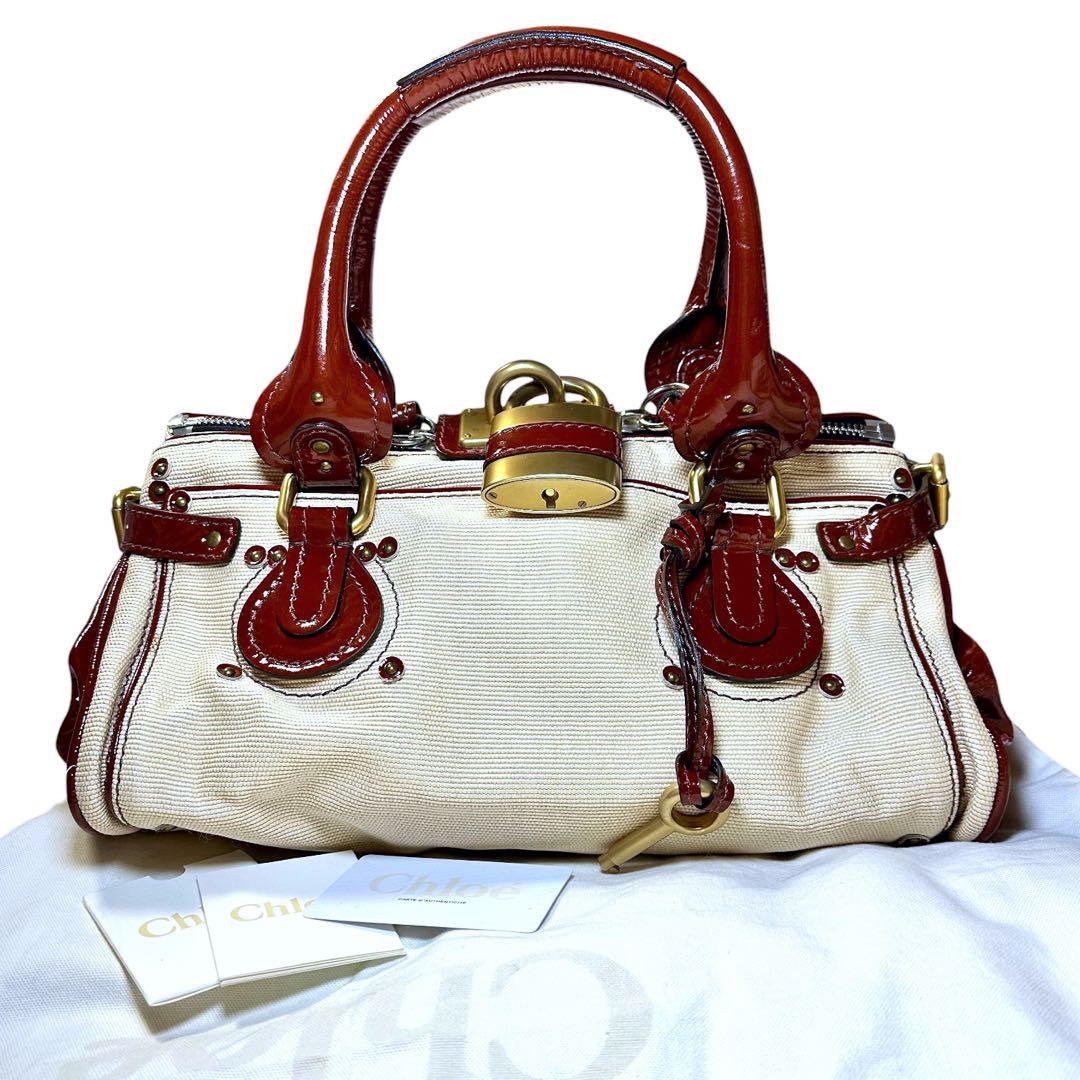 □らび□■極美品■レア■クロエChloe■ハンドバッグ■パディントン■保証書付
