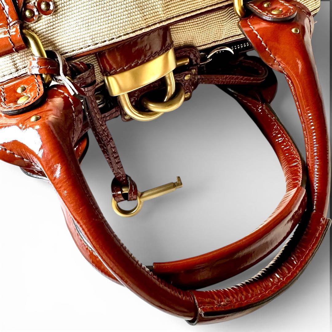 □らび□■極美品■レア■クロエChloe■ハンドバッグ■パディントン■保証書付