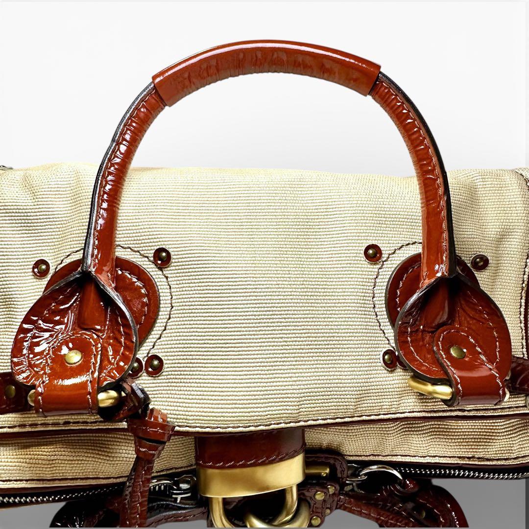 □らび□■極美品■レア■クロエChloe■ハンドバッグ■パディントン■保証書付