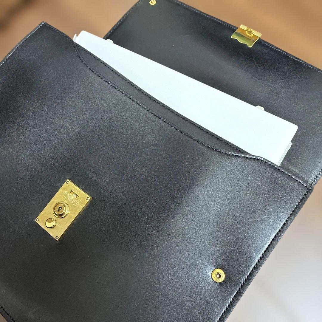 TANIZAWA Ginza 黒 レザー ビジネスバッグ