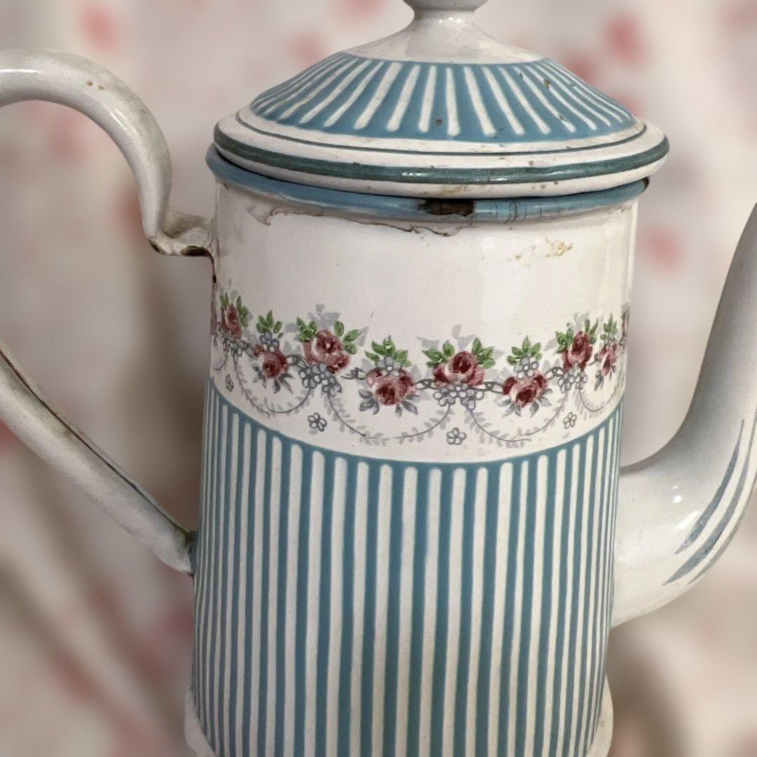 ローズバンド　アンティーク花柄ポット