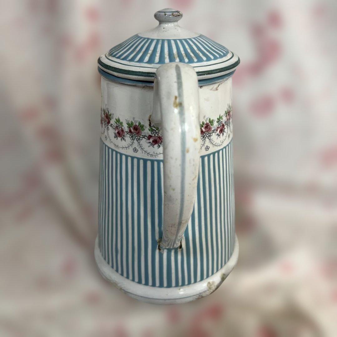 ローズバンド　アンティーク花柄ポット