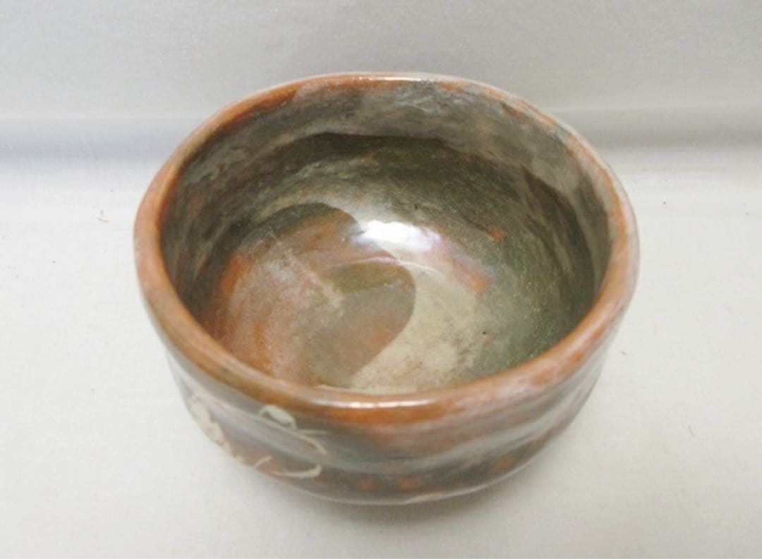 ほぼ未使用 茶道具 鶴之画 赤楽茶碗 陶印 作家物 茶器 お点前 茶事 共箱