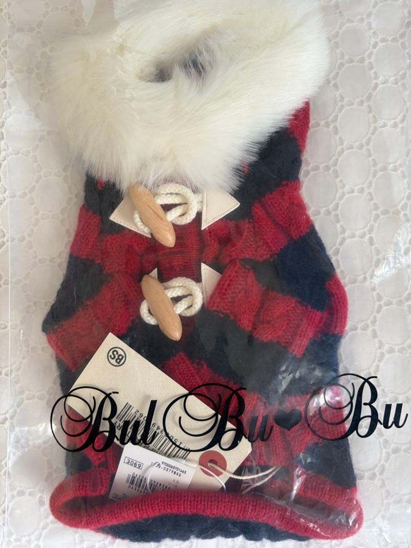 新品タグ付♡ブルブブbulbubu♡ニットダッフルコート♡ウール100%♡XS