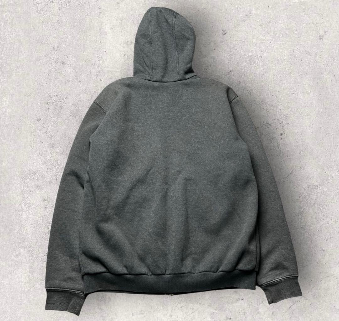 カーハート 裏サーマル ジップアップ パーカー ダブルフェイス グレー S