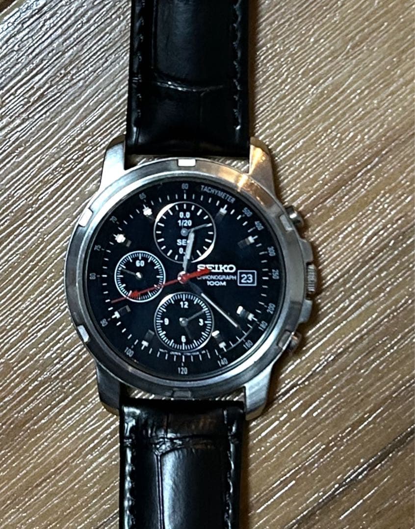 新品電池•美品】セイコー　クロノグラフ 稼働
