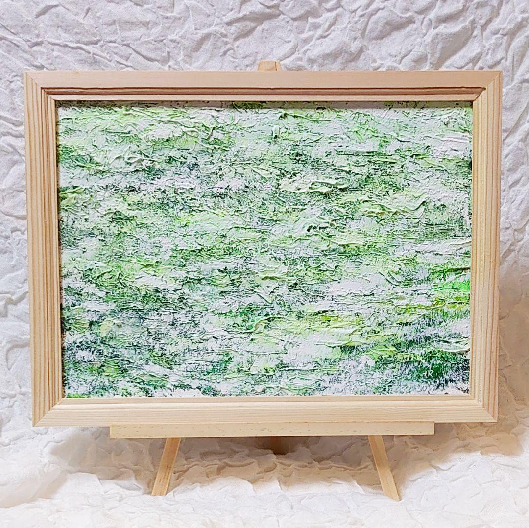 油絵 絵画 かすみ草【Ａ4】