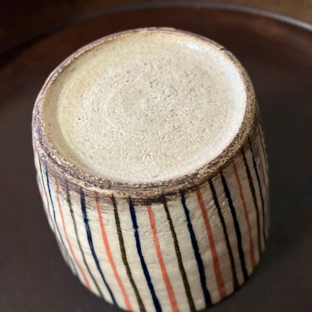 麦藁手蕎麦猪口　瀬戸　十草　美濃　古道具　　青山二郎　白洲正子　古民芸　酒器