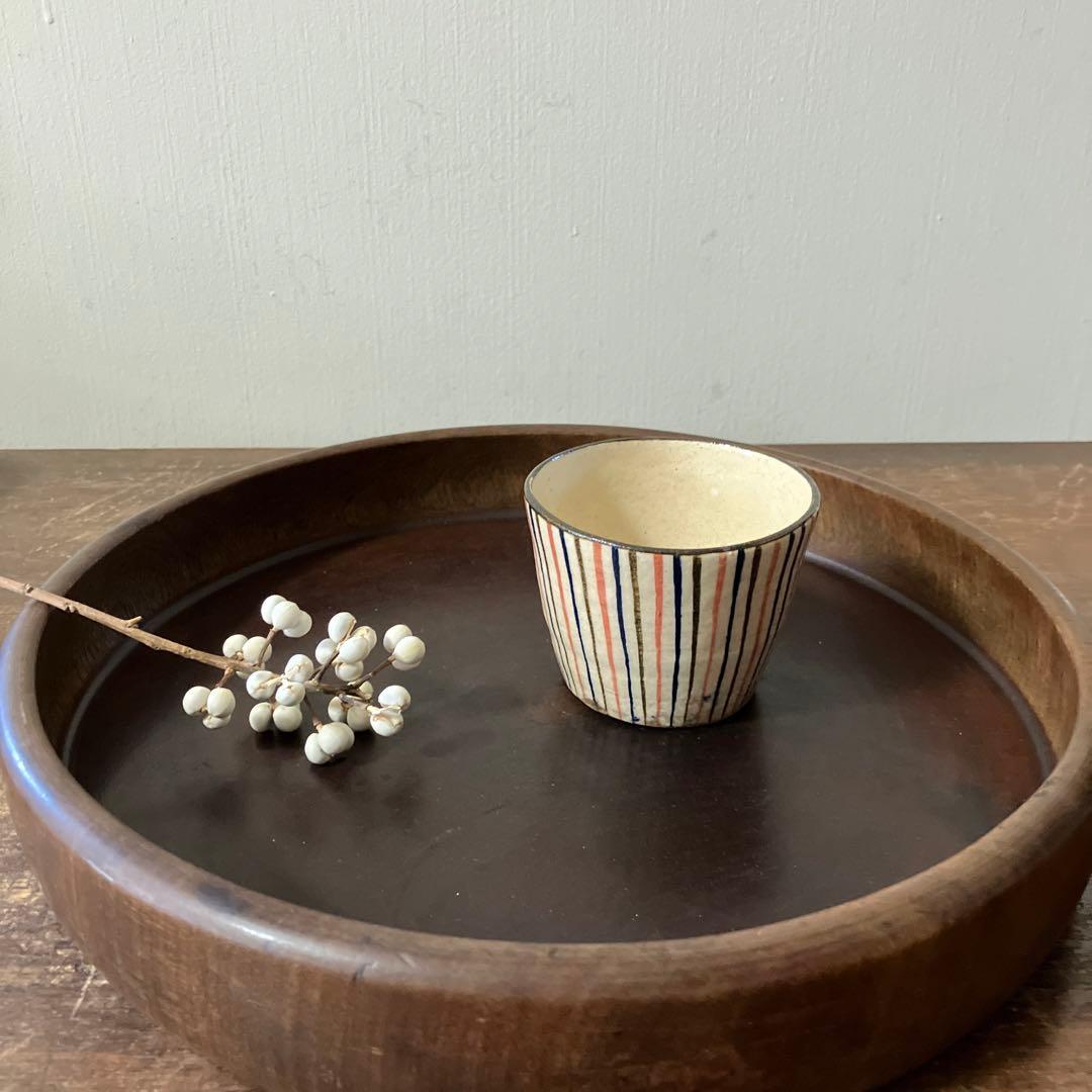 麦藁手蕎麦猪口　瀬戸　十草　美濃　古道具　　青山二郎　白洲正子　古民芸　酒器