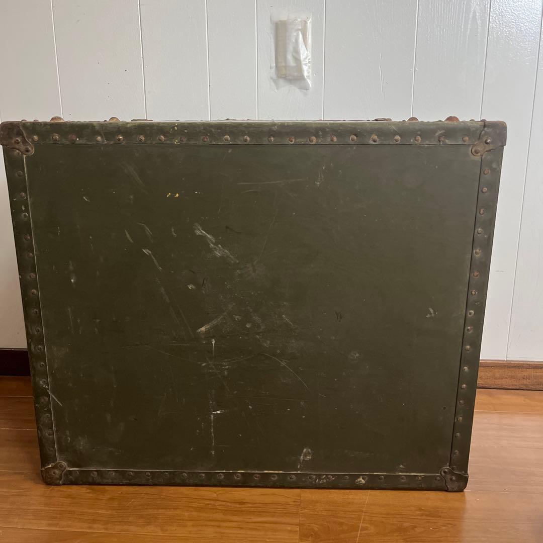 米軍　実物　US 木製　トランク　特大　送料無料