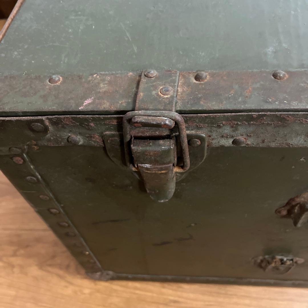 米軍　実物　US 木製　トランク　特大　送料無料