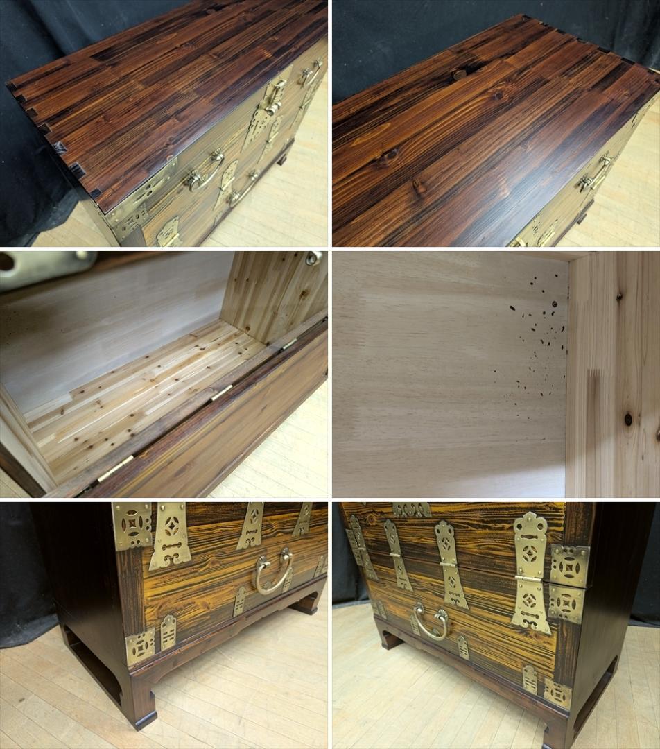 李朝家具　バンダジ　時代箪笥　朝鮮家具　半閉櫃　収納　整理　引き出し　民藝