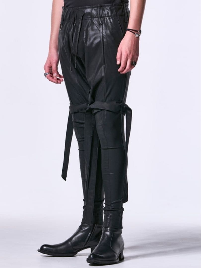 kiryuyrik コーティングストラップサルエルパンツ　Sサイズ