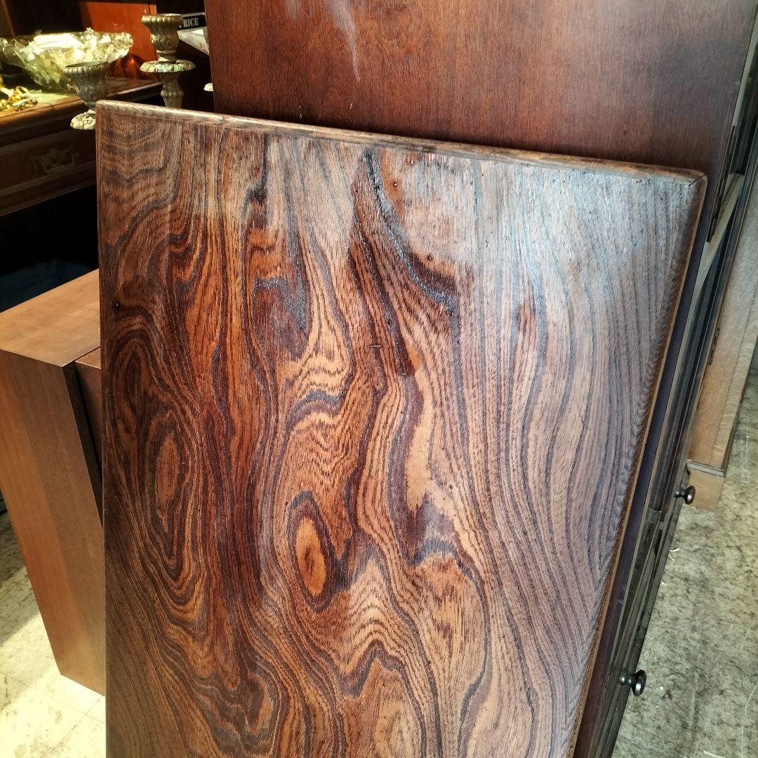 M♦アンティーク　欅　二月堂　折り畳みコーヒーテーブル　センターテーブル