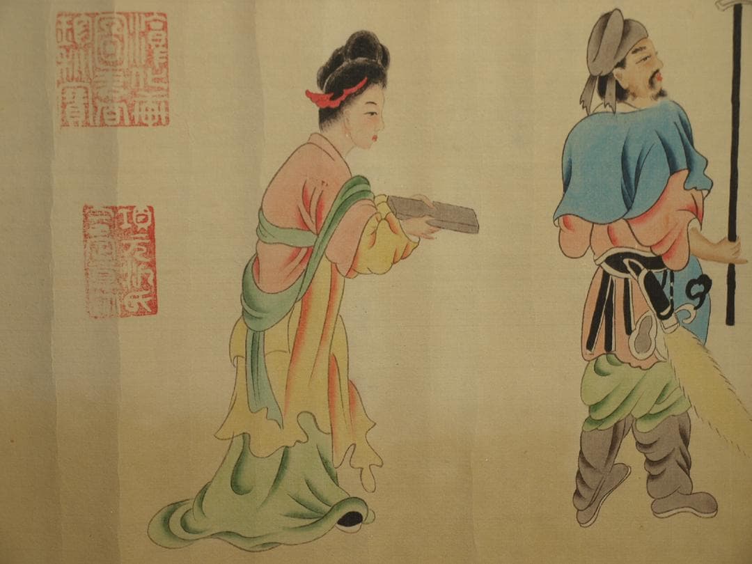 明時代の掛軸　激安骨董品　肉筆保証　博物館 中国古美術 BD448A11-7