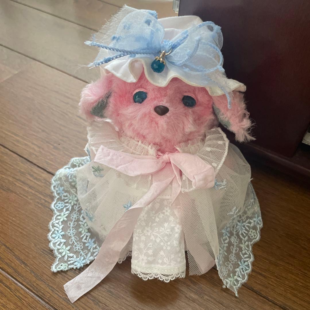 プードル　ぬいぐるみ　アンティーク風
