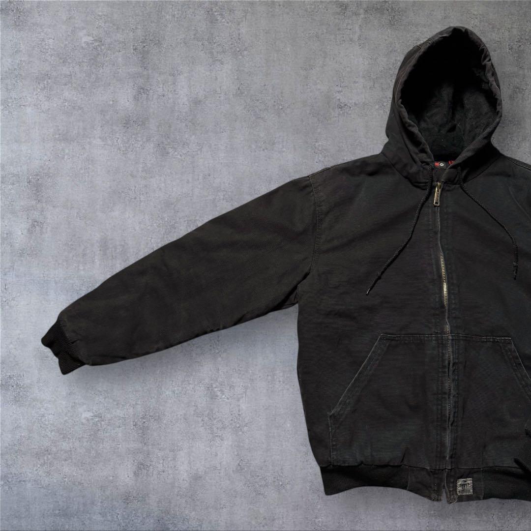 2301 古着WOLVERINEダック地アクティブジャケットソリッド墨黒アメカジ